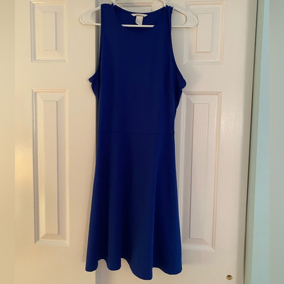 H&M Blue Sleeveless Classic Wedding Guest Dress size Medium - Picture 1 of 2